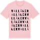 Pink Cotton t-shirt med Vallåker ordlek t-shirt