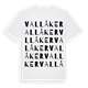 White t-shirt med Vallåker ordlek t-shirt