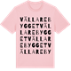 Pink Cotton t-shirt med Vällarebygget ordlek t-shirt
