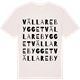 Vintage White t-shirt med Vällarebygget ordlek t-shirt