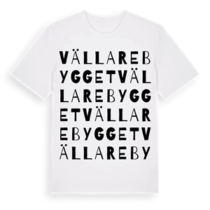 Vällarebygget ordlek t-shirt – ekologisk bomull t-shirt från Pinshirt
