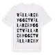 White t-shirt med Vällarebygget ordlek t-shirt