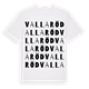 White t-shirt med Vallaröd ordlek t-shirt