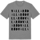 Mid Heather Gray t-shirt med Vallaröd ordlek t-shirt