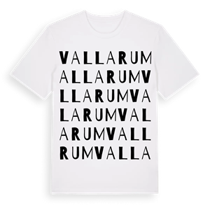 Vallarum ordlek t-shirt – ekologisk bomull t-shirt från Pinshirt