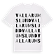 White t-shirt med Vallarumslund ordlek t-shirt