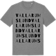 Mid Heather Gray t-shirt med Vallarumslund ordlek t-shirt