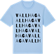 Blue Soul t-shirt med Vallhaga ordlek t-shirt