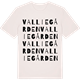 Vintage White t-shirt med Valliegården ordlek t-shirt