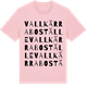 Pink Cotton t-shirt med Vallkärra boställe ordlek t-shirt