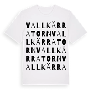 Vallkärratorn ordlek t-shirt – ekologisk bomull t-shirt från Pinshirt