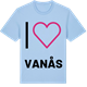 Blue Soul t-shirt med Jag älskar Vanås t-shirt stort tryck