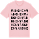 Pink Cotton t-shirt med Vånghem ordlek t-shirt