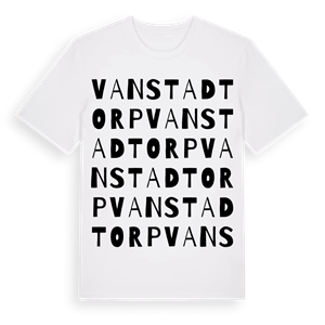 Vanstadtorp ordlek t-shirt – ekologisk bomull t-shirt från Pinshirt
