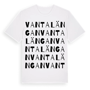 Vantalängan ordlek t-shirt – ekologisk bomull t-shirt från Pinshirt