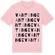 Pink Cotton t-shirt med Vantinge ordlek t-shirt