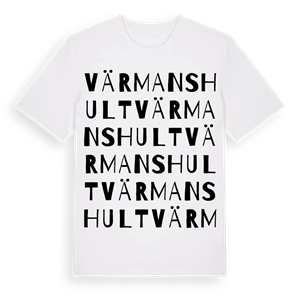 Värmanshult ordlek t-shirt – ekologisk bomull t-shirt från Pinshirt