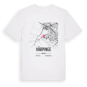Värpinge karta t-shirt – ekologisk bomull t-shirt från Pinshirt
