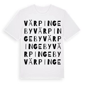 Värpinge by ordlek t-shirt – ekologisk bomull t-shirt från Pinshirt