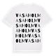 White t-shirt med Vasaholm ordlek t-shirt