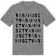 Mid Heather Gray t-shirt med Vasahuset ordlek t-shirt