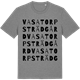 Mid Heather Gray t-shirt med Vasatorps trädgård ordlek t-shirt