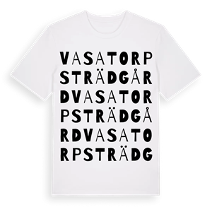 Vasatorps trädgård ordlek t-shirt – ekologisk bomull t-shirt från Pinshirt