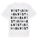 White t-shirt med Västanåmark ordlek t-shirt