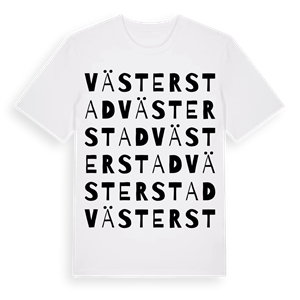 Västerstad ordlek t-shirt – ekologisk bomull t-shirt från Pinshirt