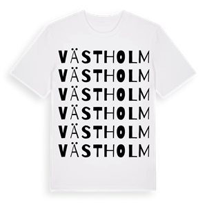 Västholm ordlek t-shirt – ekologisk bomull t-shirt från Pinshirt