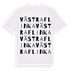 White t-shirt med Västra Flinka ordlek t-shirt