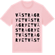 Pink Cotton t-shirt med Västra Gryet ordlek t-shirt