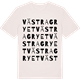 Vintage White t-shirt med Västra Gryet ordlek t-shirt