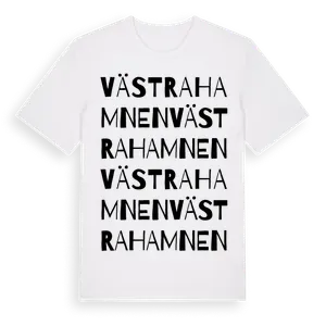 Västra Hamnen ordlek t-shirt – ekologisk bomull t-shirt från Pinshirt