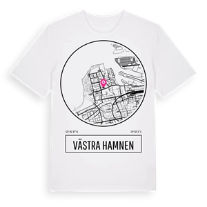 Västra Hamnen t-shirt – ekologisk bomull t-shirt från Pinshirt