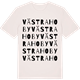 Vintage White t-shirt med Västra Hoby ordlek t-shirt