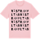 Pink Cotton t-shirt med Västra Hyltan ordlek t-shirt