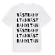 White t-shirt med Västra Hyltan ordlek t-shirt