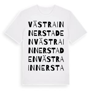 Västra innerstaden ordlek t-shirt – ekologisk bomull t-shirt från Pinshirt