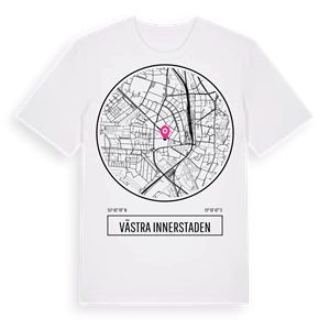 Västra innerstaden t-shirt – ekologisk bomull t-shirt från Pinshirt