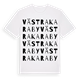 White t-shirt med Västra Karaby ordlek t-shirt
