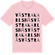Pink Cotton t-shirt med Västra Karlsnäs ordlek t-shirt