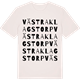 Vintage White t-shirt med Västra Klagstorp ordlek t-shirt