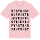 Pink Cotton t-shirt med Västra Nyrup ordlek t-shirt