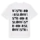White t-shirt med Västra Odarslöv ordlek t-shirt