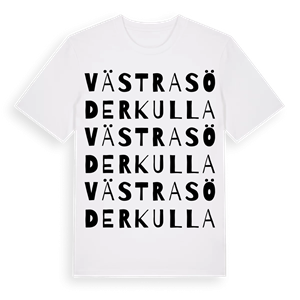 Västra Söderkulla ordlek t-shirt – ekologisk bomull t-shirt från Pinshirt