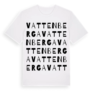 Vattenberga ordlek t-shirt – ekologisk bomull t-shirt från Pinshirt