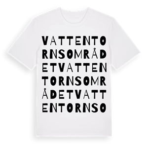 Vattentornsområdet ordlek t-shirt – ekologisk bomull t-shirt från Pinshirt