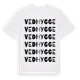 White t-shirt med Vedhygge ordlek t-shirt
