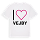 White t-shirt med Jag älskar Vejby t-shirt stort tryck